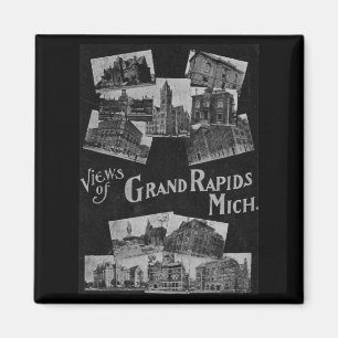 Imã Ideias do vintage de Grand Rapids Michigan