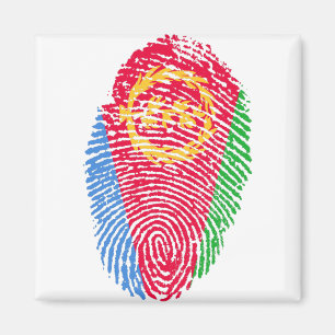 Imã Identidade do Orgulho do País de Impressão Digit