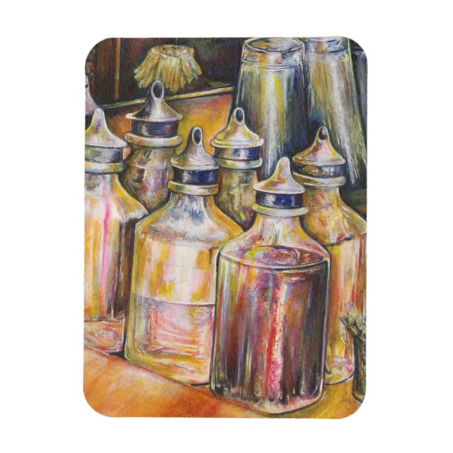 Ímã Ideografia da luz Ouro (Vertical)