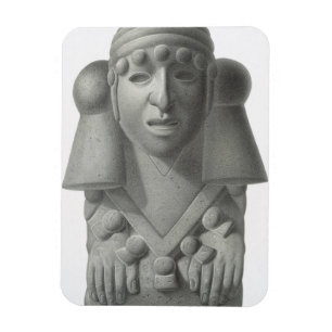 Ímã Ídolo de pedra do deus Cocijo da chuva, placa 'do