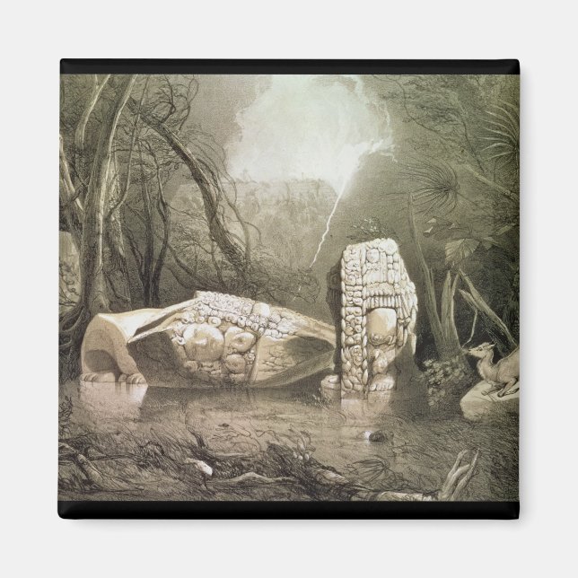 Imã Ídolo maia quebrado em Copan, Guatemala (Frente)