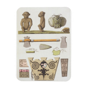 Ímã Ídolos dos caribes (gravura da cor)