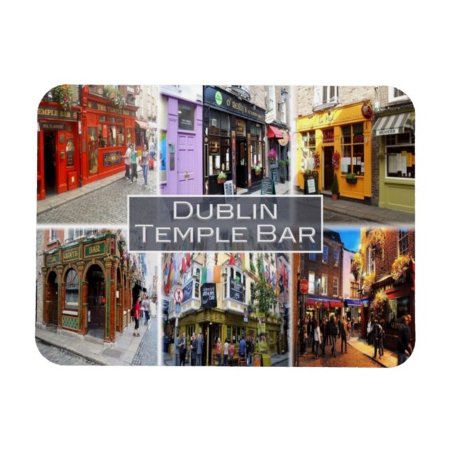Ímã IE Irlanda - Dublin - Temple Bar - (Horizontal)