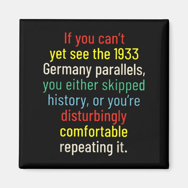 Imã If You Can't Yet See The 1933 Germany Parallels Yo (Frente)