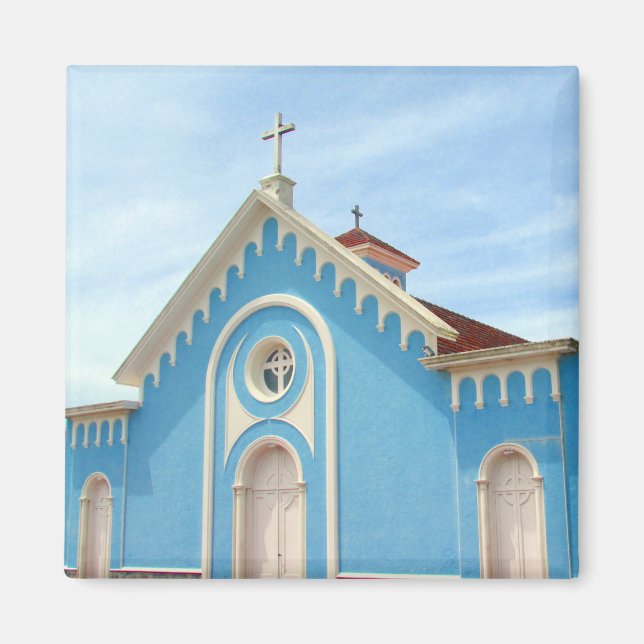 Imã igreja azul punta (Frente)