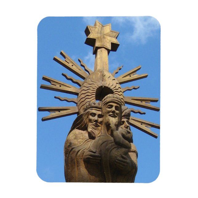 Ímã Igreja da Rua. George Statue, Vilkija, LITUÂNIA. (Vertical)