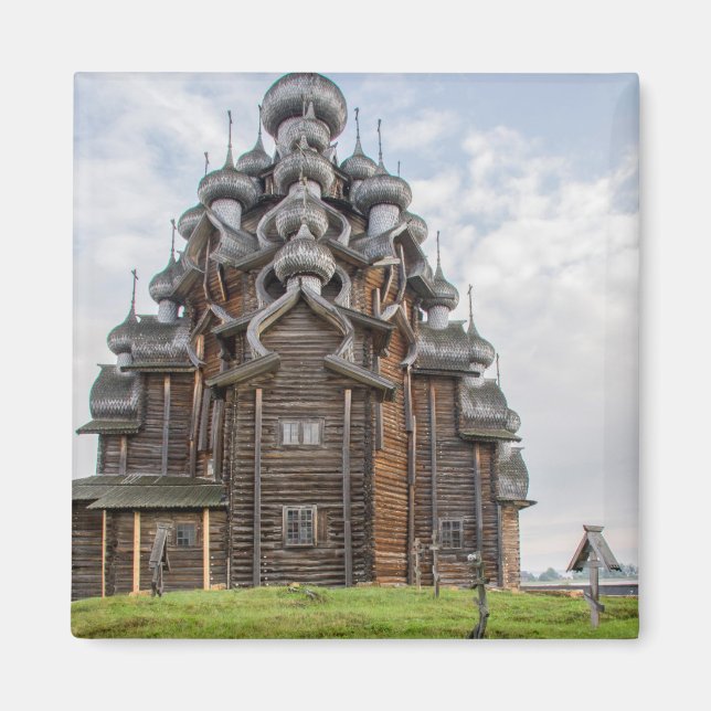 Imã Igreja de madeira ornamentada, Rússia (Frente)
