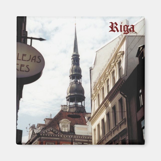 Imã Igreja de Peter rua, Riga, Letónia. (Frente)