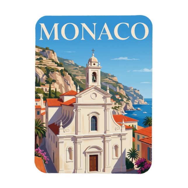 Ímã Igreja de Sainte-Dévote Mônaco (Vertical)