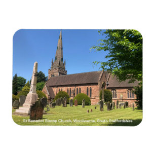 Ímã Igreja de St Benedict Biscop Wombourne Staffordshi