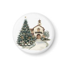 Igreja e Árvore de Natal Aconchegantes