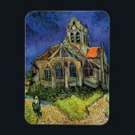 Ímã Igreja em Auvers por Vincent van Gogh<br><div class="desc">A Igreja em Auvers por Vincent van Gogh é uma pintura arquitetônica de apos impressionismo de arte vintage. Uma vista exterior de uma igreja com janelas de vidro manchadas e uma figura caminhando em direção à Capela ao longo de um caminho de pedra. Sobre o artista: Vincent Willem van Gogh...</div>