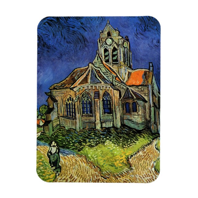 Ímã Igreja em Auvers por Vincent van Gogh (Vertical)