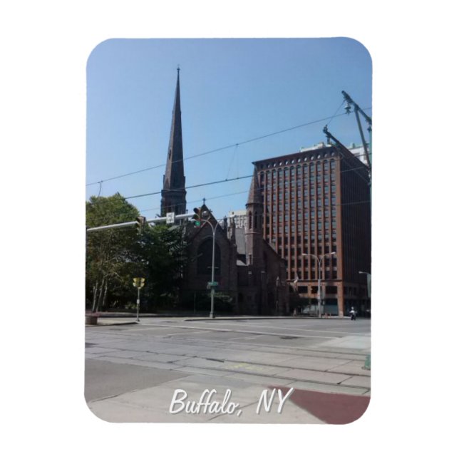 Ímã Igreja Episcopal de St. Paul e Edifício Guaranty (Vertical)