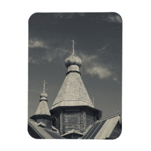 Ímã igreja ortodoxa russa de madeira tradicional