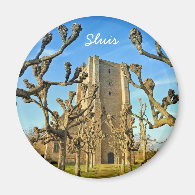 Imã Igreja Sint Anna ter Muiden em Sluis, Países Baixo (Frente)