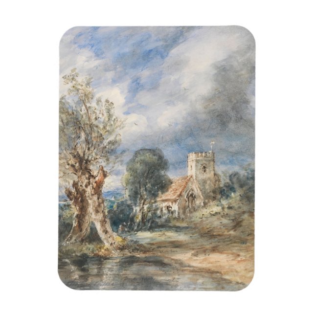 Ímã Igreja Stoke Poges (1834) John Constable (Vertical)