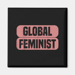 Imã Igualdade Feminista Global Empoderamento Vintage P