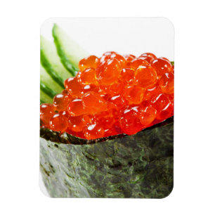 Ímã Ikura (Salmon Roe) Gunkan Maki Sushi