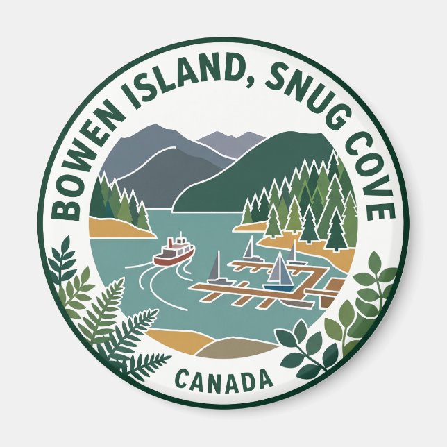 Imã Ilha Bowen, Snug Cove Canadá (Frente)