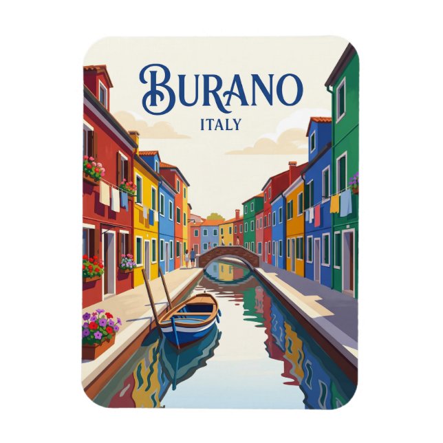 Ímã Ilha Burano Itália (Vertical)