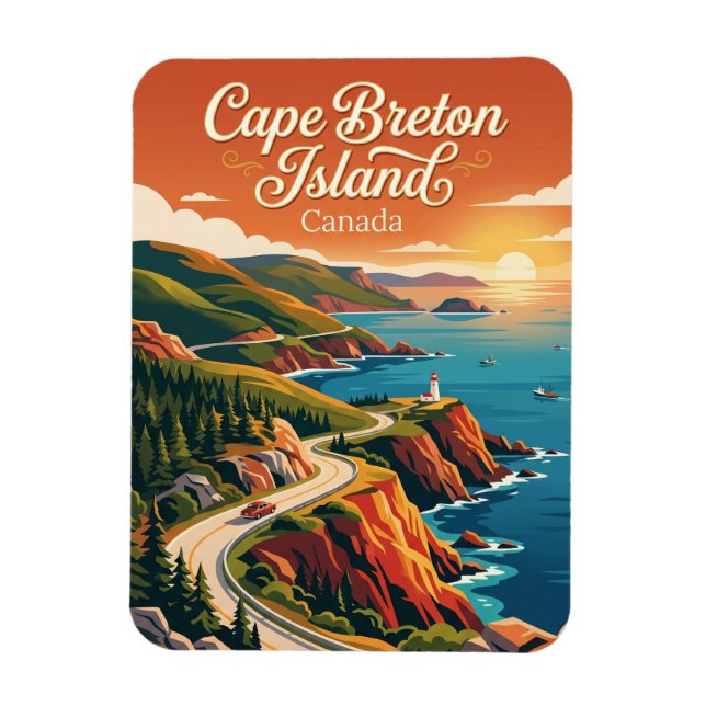 Ímã Ilha Cape Breton Canadá (Vertical)