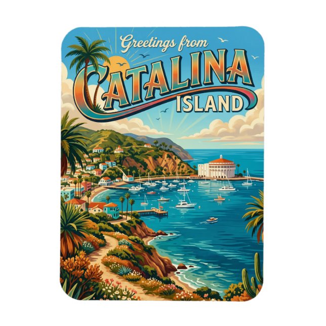 Ímã Ilha Catalina EUA (Vertical)