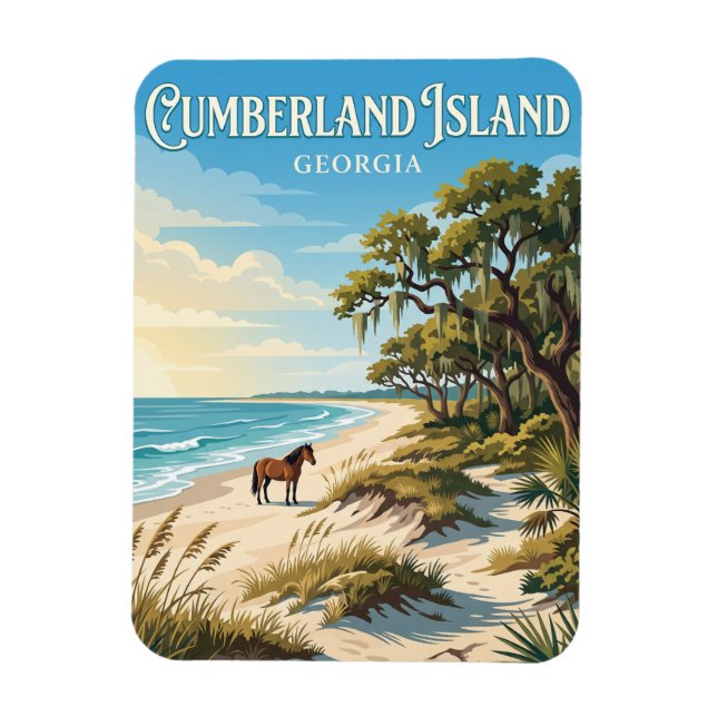 Ímã Ilha Cumberland Geórgia (Vertical)