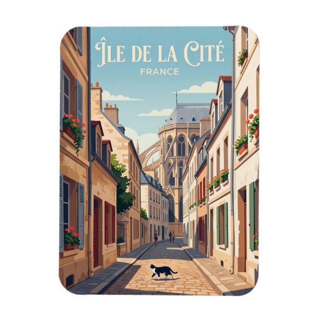 Ímã Ilha da Cité França (Vertical)