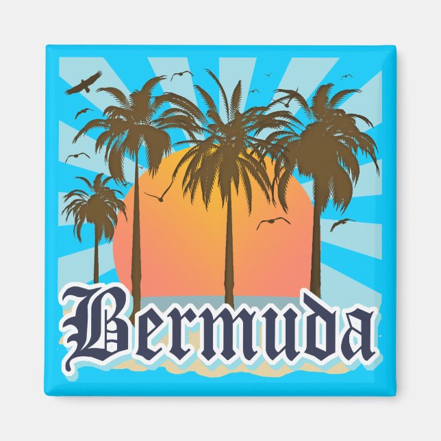Imã Ilha das Bermudas Souvenirs (Frente)