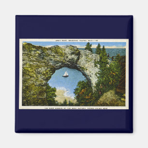 Imã Ilha de Mackinac da rocha do arco, Michigan