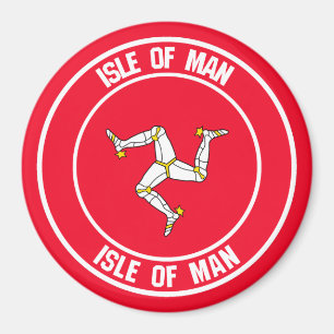 Imã Ilha de Man Round Emblem