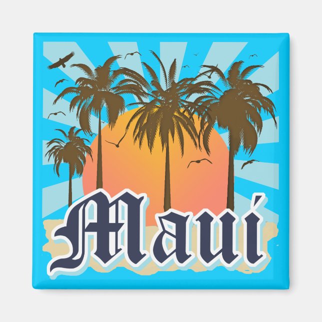 Imã Ilha de Maui Hawaii Souvenir (Frente)
