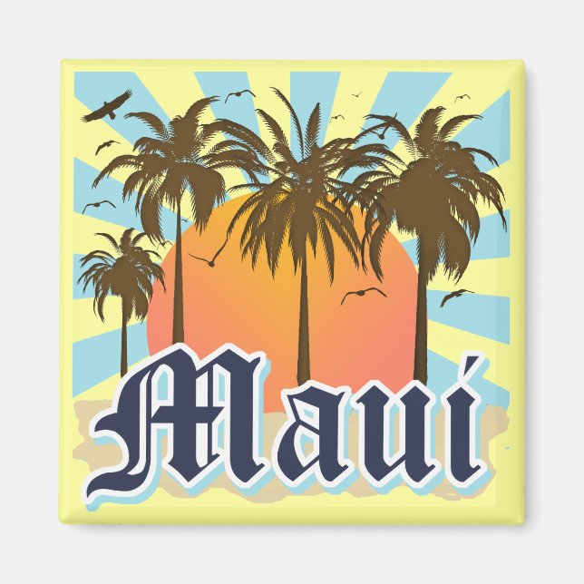 Imã Ilha de Maui Hawaii Souvenir (Frente)