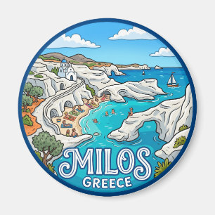 Imã Ilha de Milos, Praia de Sarakiniko Grécia