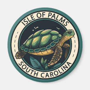 Imã Ilha de Palms South Carolina Turtle Crachá