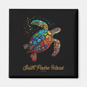 Imã Ilha de South Padre Vintage Retro Texas Tartaruga 