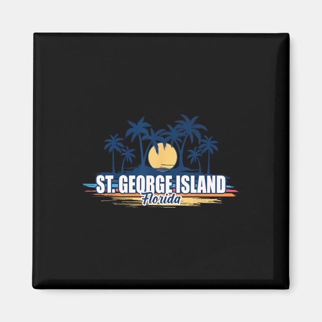 Imã Ilha de St George Flórida Tábua de Surf Retro (Frente)