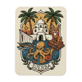 Ímã Ilha Djerba Cartão Postal de Viagem Tunísia