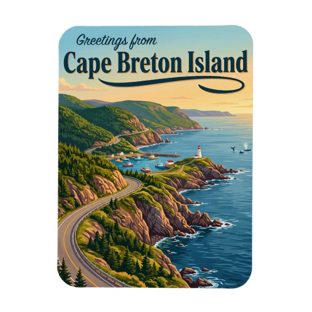 Ímã Ilha do Cabo Breton Canadá (Vertical)