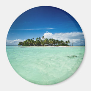 Imã Ilha do Pacífico com o ímã redondo das palmeira