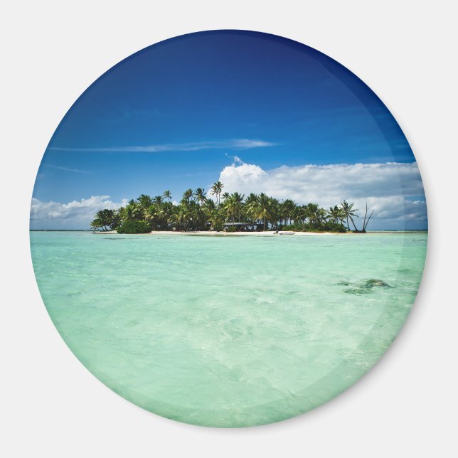 Imã Ilha do Pacífico com palmeiras (Frente)