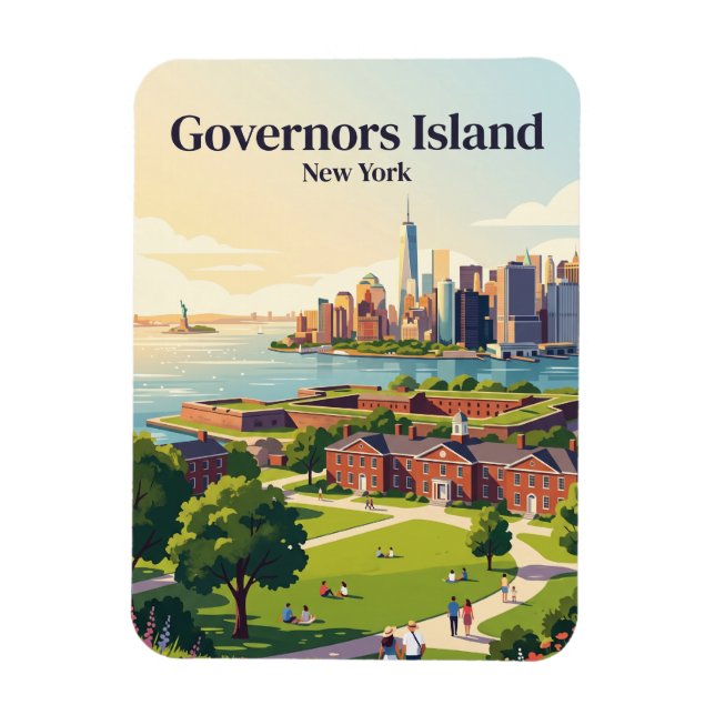 Ímã Ilha dos Governadores Nova York (Vertical)