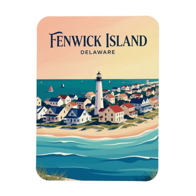 Ímã Ilha Fenwick EUA (Vertical)