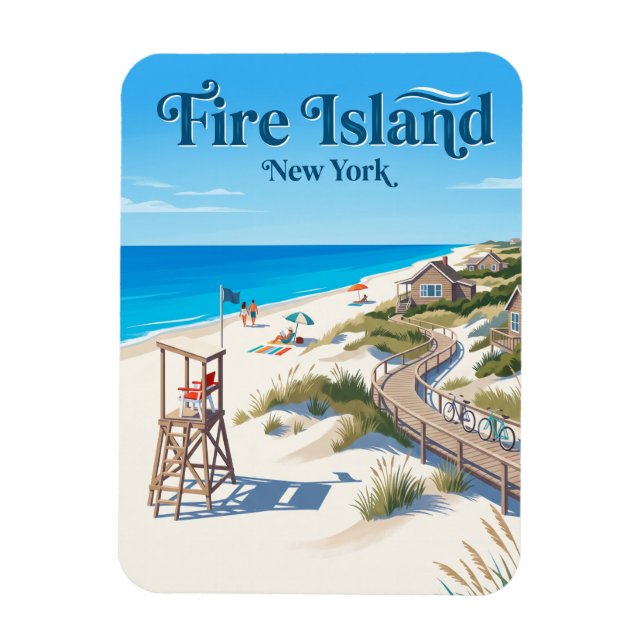 Ímã Ilha Fire Nova York (Vertical)