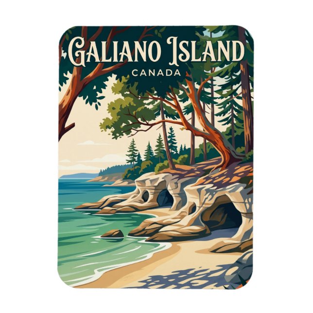 Ímã Ilha Galiano Canadá (Vertical)