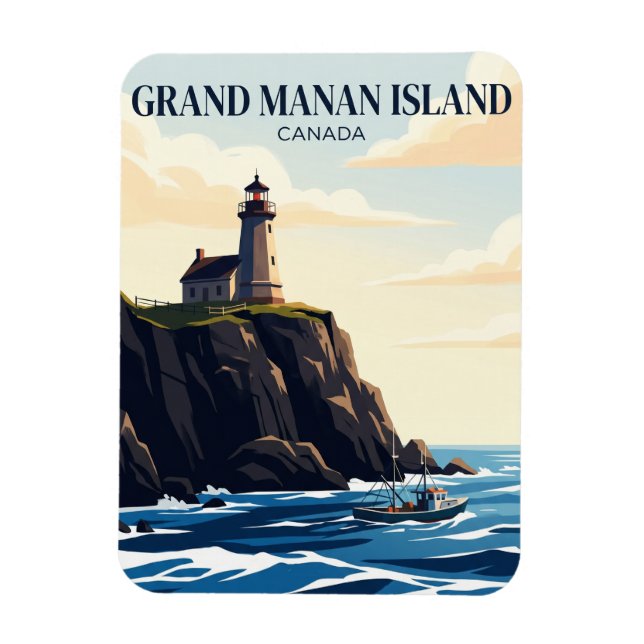 Ímã Ilha Grand Manan Canadá (Vertical)