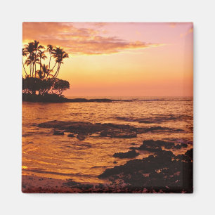 Imã Ilha Grande, Havaí. Pôr do sol, Big Island Havaí. 