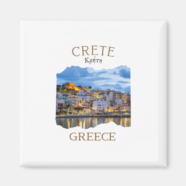 Imã Ilha Grega Creta Grécia com destaque para a cidade (Frente)