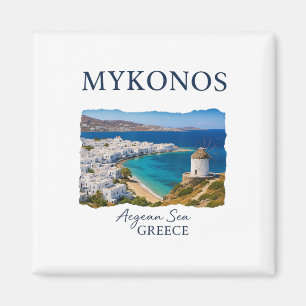 Imã Ilha Grega Mykonos Férias Viagens Vida Costeira